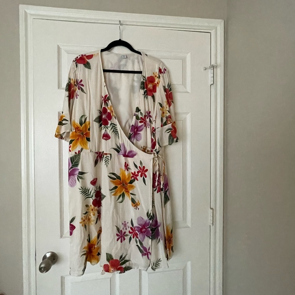 Floral wrap dress